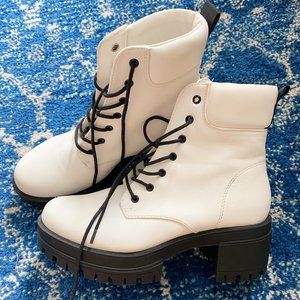 White Heeled Boots Forever 21 | Ankle boots